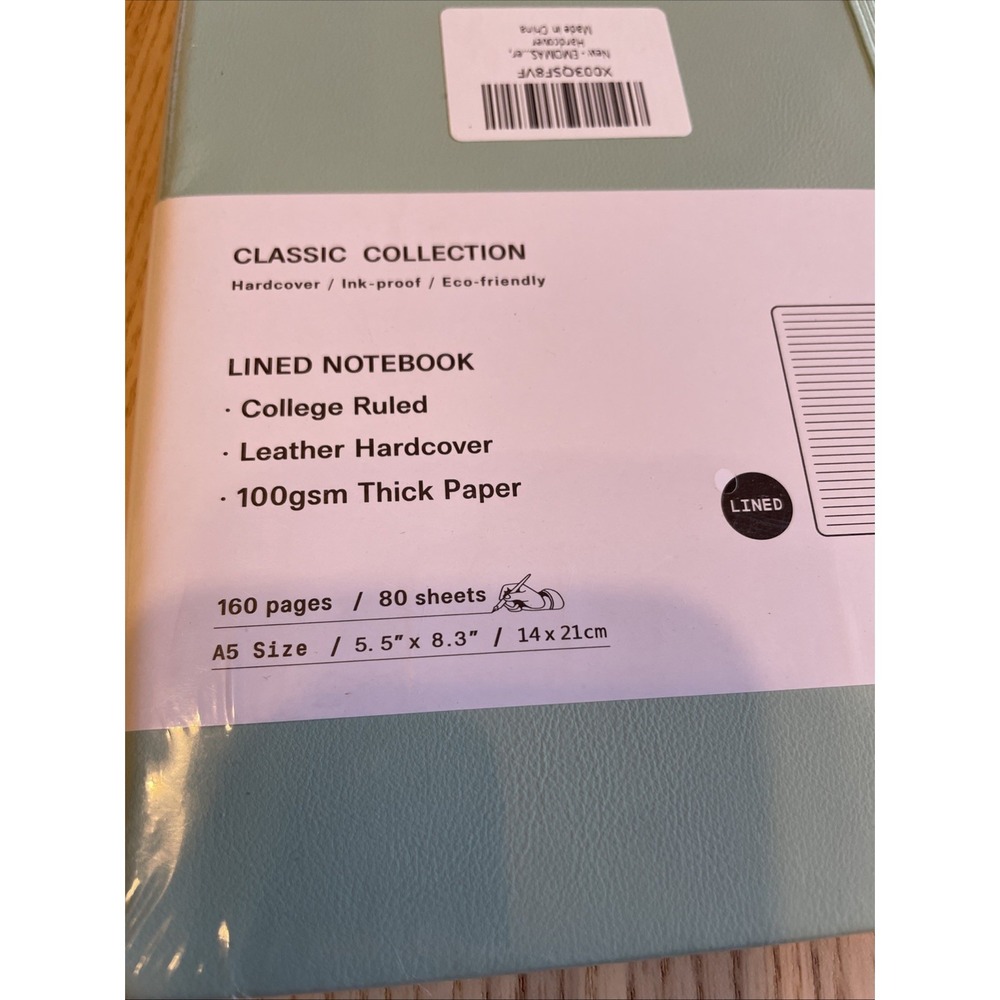 Classic Collection Lined Notebook Leather Hardcover Journal Green‎ - Picture 2 of 3